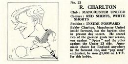 1960 Chix Confectionery Footballers #23 Bobby Charlton Back