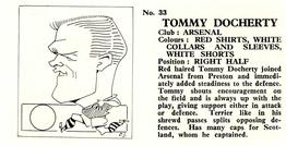 1960 Chix Confectionery Footballers #33 Tommy Docherty Back