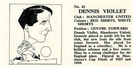 1960 Chix Confectionery Footballers #41 Dennis Viollet Back