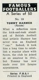 1961 Primrose Confectionery Famous Footballers #19 Tommy Harmer Back