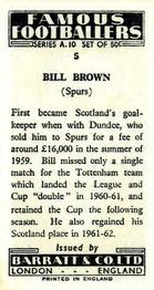 1962 Barratt & Co. Famous Footballers (A10) #5 Bill Brown Back