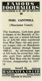 1962 Barratt & Co. Famous Footballers (A10) #20 Noel Cantwell Back