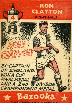 1962 A&BC Chewing Gum Bazooka #4 Ron Clayton Back