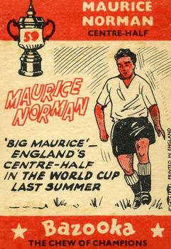 1962 A&BC Chewing Gum Bazooka #59 Maurice Norman Back