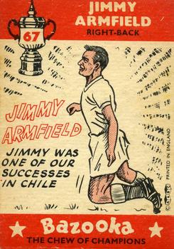 1962 A&BC Chewing Gum Bazooka #67 Jimmy Armfield Back