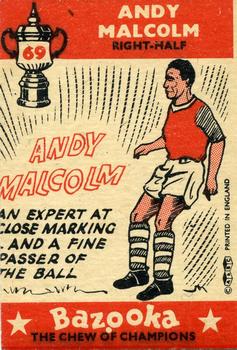 1962 A&BC Chewing Gum Bazooka #69 Andy Malcolm Back