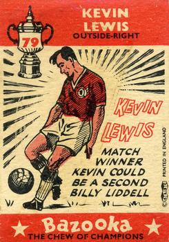 1962 A&BC Chewing Gum Bazooka #79 Kevin Lewis Back