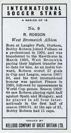 1961 Kellogg's International Soccer Stars #9 Bobby Robson Back