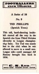 1963 Comet Sweets Footballers and Club Colours #9 Ted Phillips Back