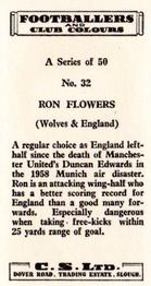 1963 Comet Sweets Footballers and Club Colours #32 Ron Flowers Back