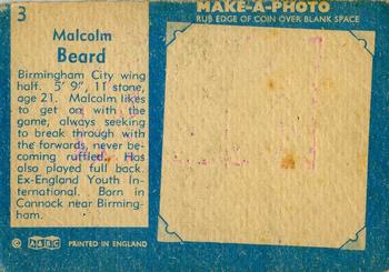 1963 A&BC Footballers #3 Malcolm Beard Back