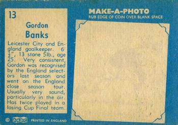 1963 A&BC Footballers #13 Gordon Banks Back