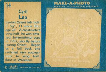 1963 A&BC Footballers #14 Cyril Lea Back
