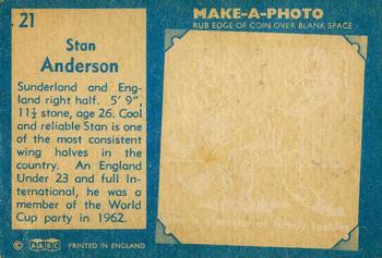 1963 A&BC Footballers #21 Stan Anderson Back