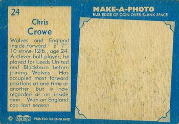 1963 A&BC Footballers #24 Chris Crowe Back