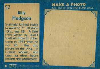 1963 A&BC Footballers #52 Billy Hodgson Back
