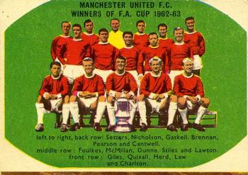 1963 A&BC Footballers #55 Manchester United Team Group Front