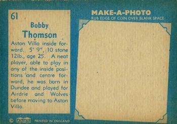1963 A&BC Footballers #61 Bobby Thomson Back