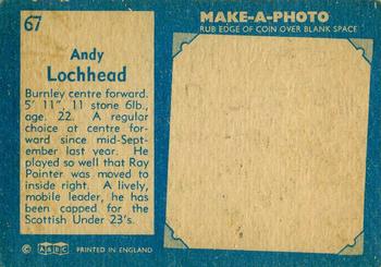 1963 A&BC Footballers #67 Andy Lochhead Back