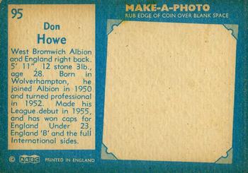 1963 A&BC Footballers #95 Don Howe Back