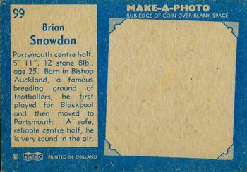 1963 A&BC Footballers #99 Brian Snowdon Back