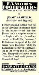 1967-68 Barratt & Co. Famous Footballers (A15) #8 Jimmy Armfield Back
