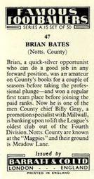 1967-68 Barratt & Co. Famous Footballers (A15) #47 Brian Bates Back
