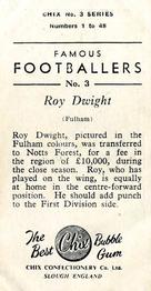 1959-60 Chix Confectionery Famous Footballers #3 Roy Dwight Back