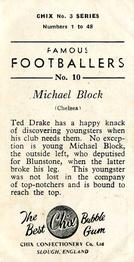 1959-60 Chix Confectionery Famous Footballers #10 Micky Block Back