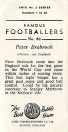 1959-60 Chix Confectionery Famous Footballers #39 Peter Brabrook Back