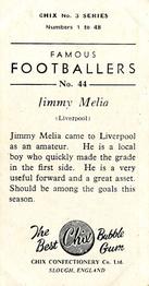 1959-60 Chix Confectionery Famous Footballers #44 Jimmy Melia Back