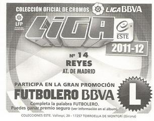 2011-12 Panini Este Spanish LaLiga Stickers #50 Jose Antonio Reyes Back