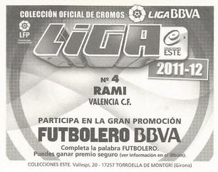 2011-12 Panini Este Spanish LaLiga Stickers #517 Adil Rami Back