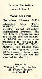 1959-60 NSS Famous Footballers #11 Toni Marchi Back