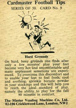 1958 Master Vending Cardmaster Football Tips #9 Brian Pilkington Back