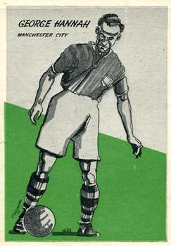 1958 Master Vending Cardmaster Football Tips #24 George Hannah Front