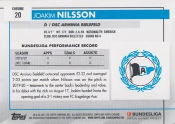 2020-21 Topps Chrome Bundesliga #20 Joakim Nilsson Back