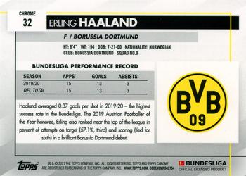 2020-21 Topps Chrome Bundesliga #32 Erling Haaland Back