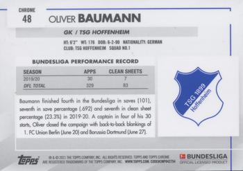 2020-21 Topps Chrome Bundesliga #48 Oliver Baumann Back
