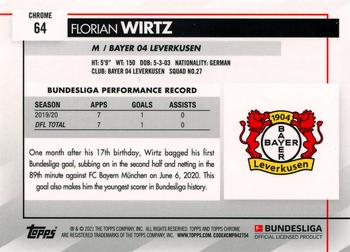 2020-21 Topps Chrome Bundesliga #64 Florian Wirtz Back