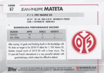 2020-21 Topps Chrome Bundesliga #67 Jean-Philippe Mateta Back