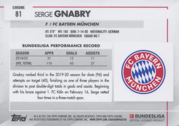 2020-21 Topps Chrome Bundesliga #81 Serge Gnabry Back