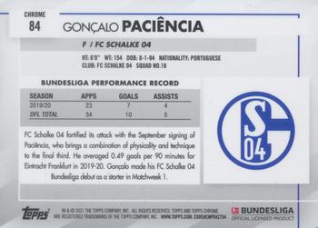 2020-21 Topps Chrome Bundesliga #84 Goncalo Paciencia Back