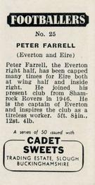 1957 Cadet Sweets Footballers #25 Peter Farrell Back