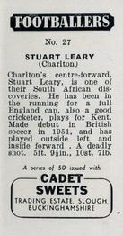 1957 Cadet Sweets Footballers #27 Stuart Leary Back