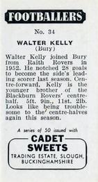 1957 Cadet Sweets Footballers #34 Walter Kelly Back