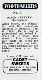 1957 Cadet Sweets Footballers #50 Alick Jeffrey Back