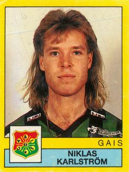 1991 Panini Fotboll 91 Allsvenskan #62 Niklas Karlström Front