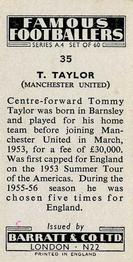 1956 Barratt & Co. Famous Footballers (A4) #35 Tommy Taylor Back