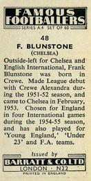 1956 Barratt & Co. Famous Footballers (A4) #48 Frank Blunstone Back